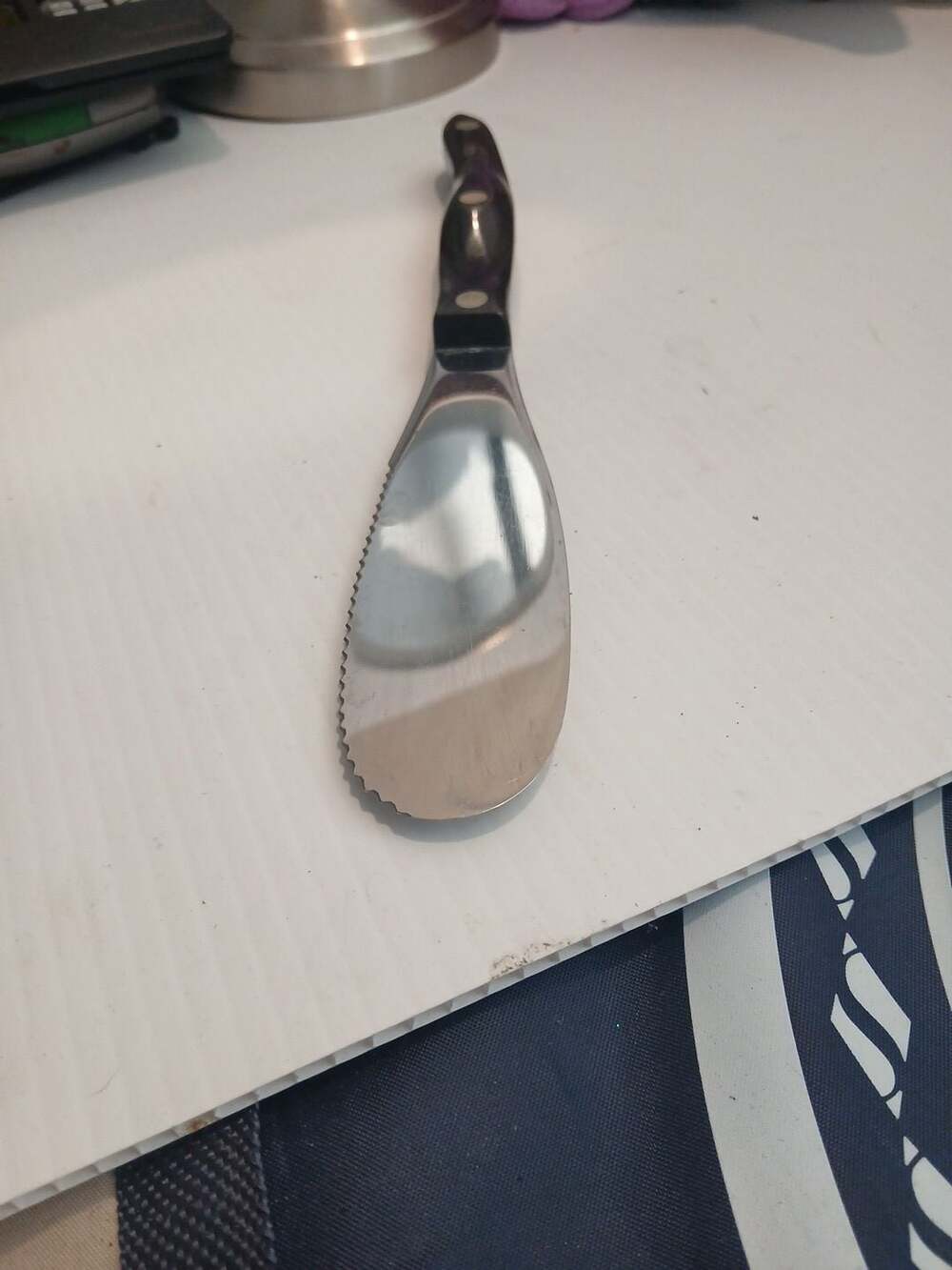 Cutco Spatula Spreader 1768 Serrated Stainless Steel Brown Handle